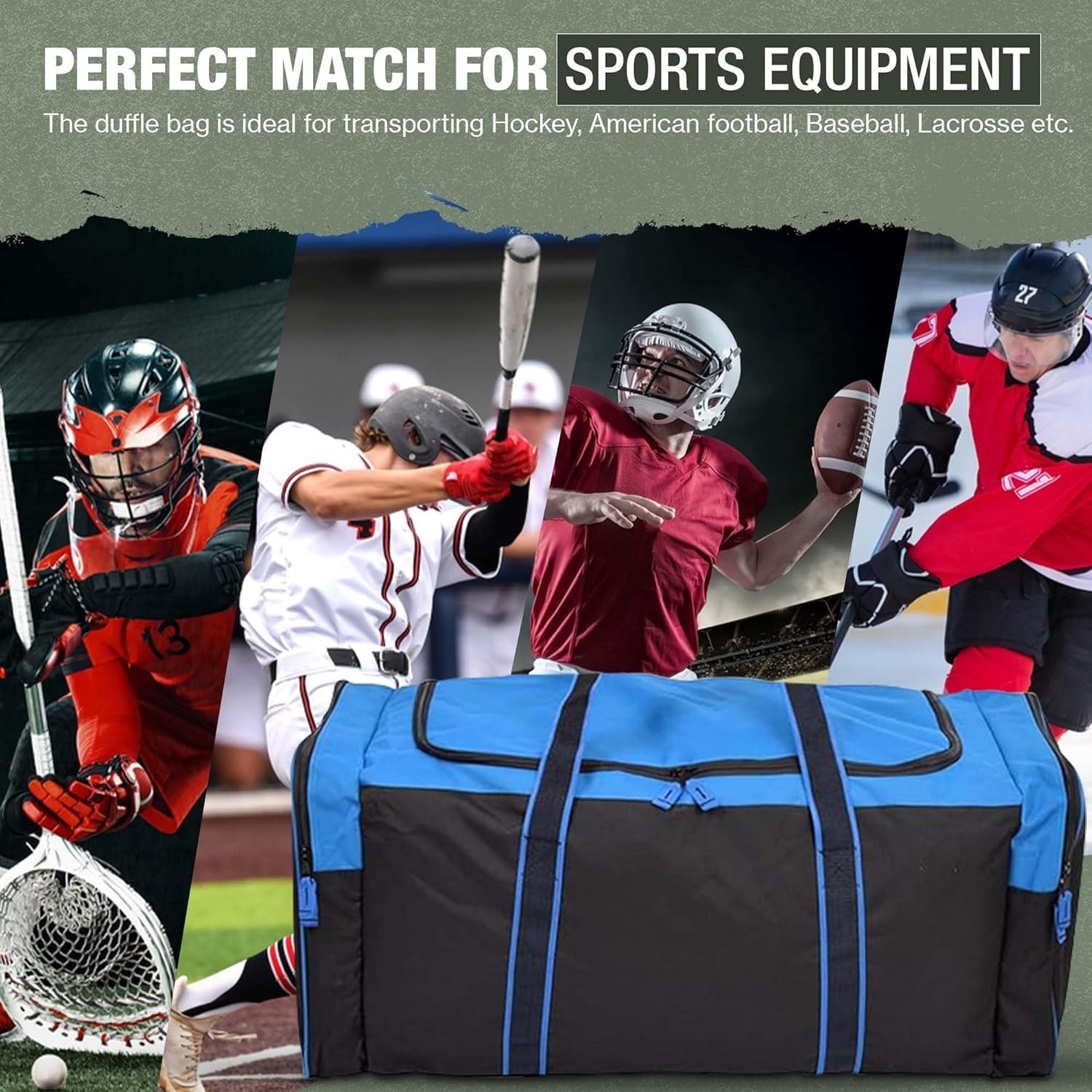 VortexFit Pro-Series Sport Duffel - Heavy Duty & Water Resistant