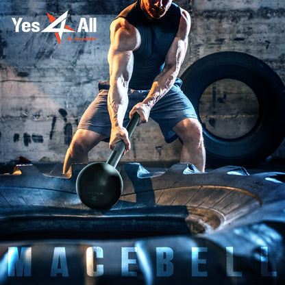VortexFit Steel Mace Bell - 15 LB Professional Strength & Conditioning Club